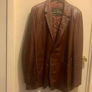 Leather sport coat